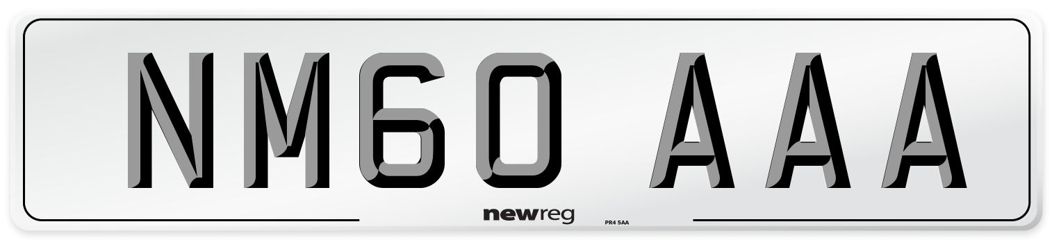 NM60 AAA Number Plate from New Reg
